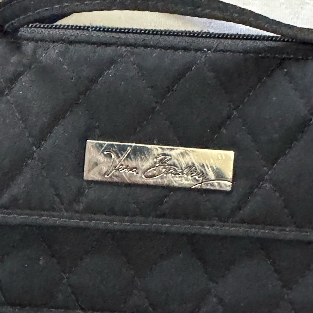 Vera Bradley Black Quilted Crossbody Wallet Bag - Picture 3 of 8